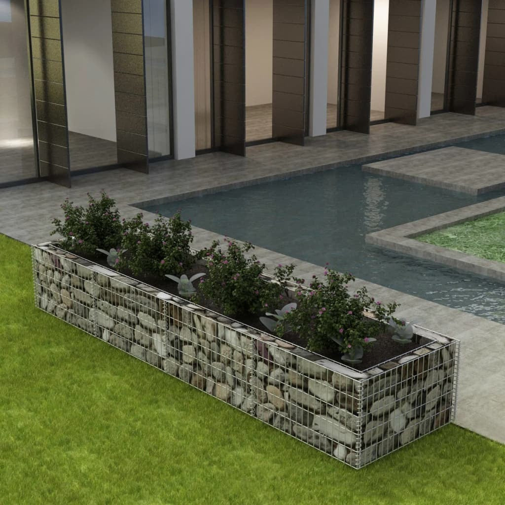 Gabion Raised Bed Steel 360x90x50 cm