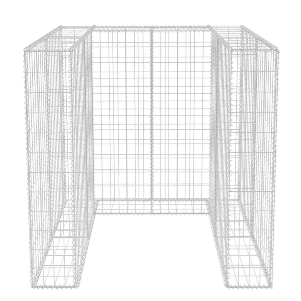Gabion Single Wheelie Bin Surround Steel 110x100x120 cm