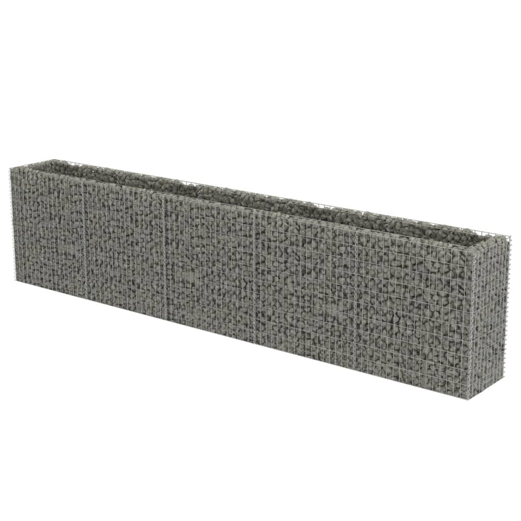 Gabion Raised Bed Galvanised Steel 450x50x100 cm
