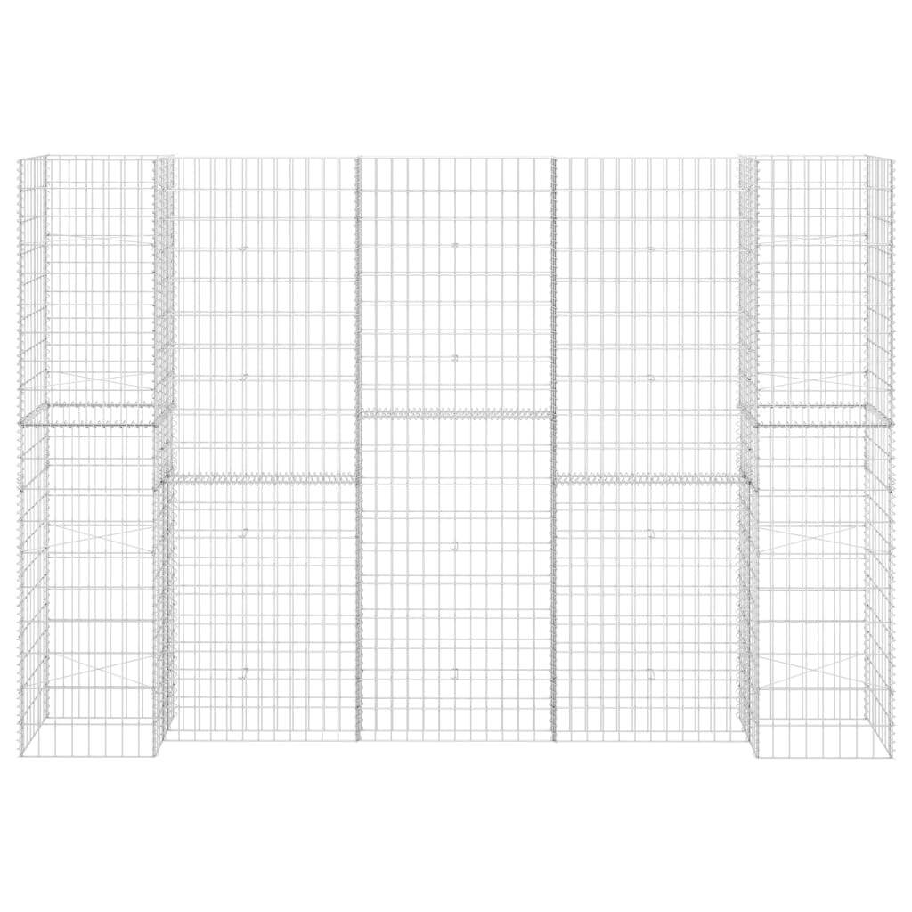 H-Shaped Gabion Planter Steel Wire 260x40x180 cm