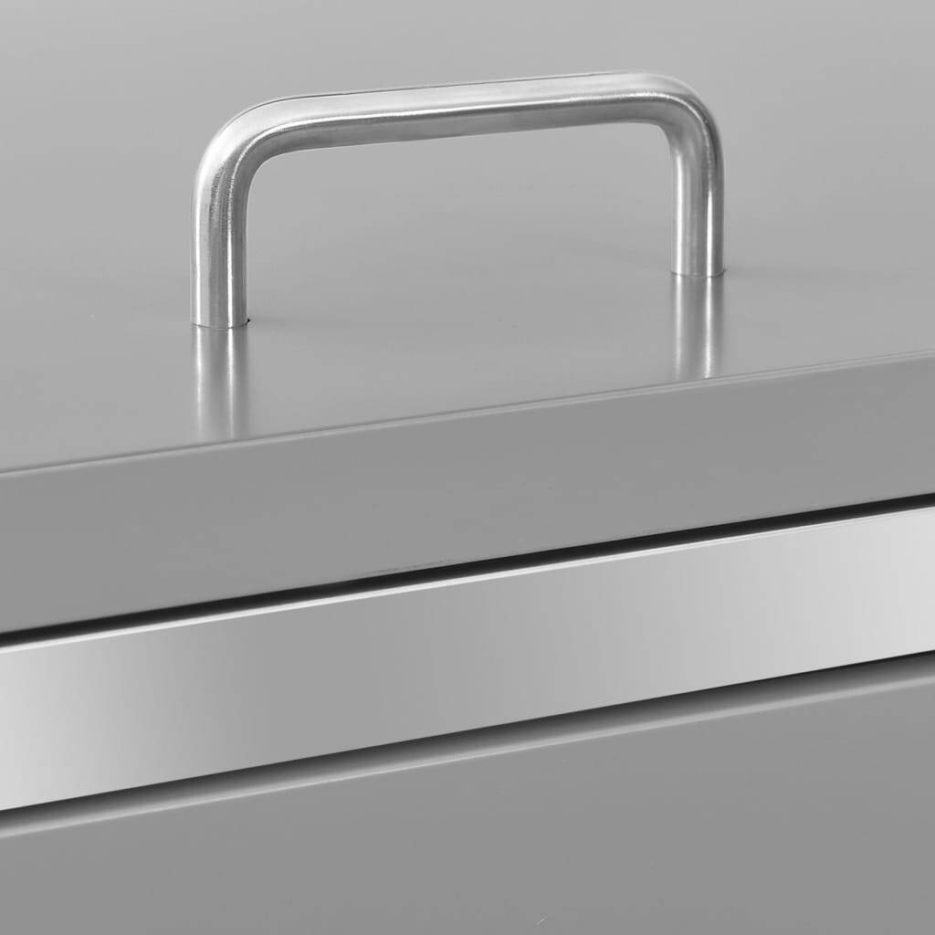 Double Wheelie Bin Shed 138x77.5x112.5 cm Stainless Steel