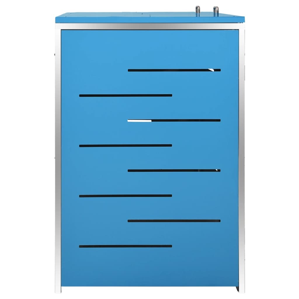 Double Wheelie Bin Shed 138x77.5x112.5 cm Stainless Steel
