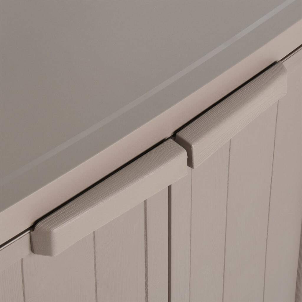 Garden Storage Cabinet Brown 65x45x88 cm PP Wood Look