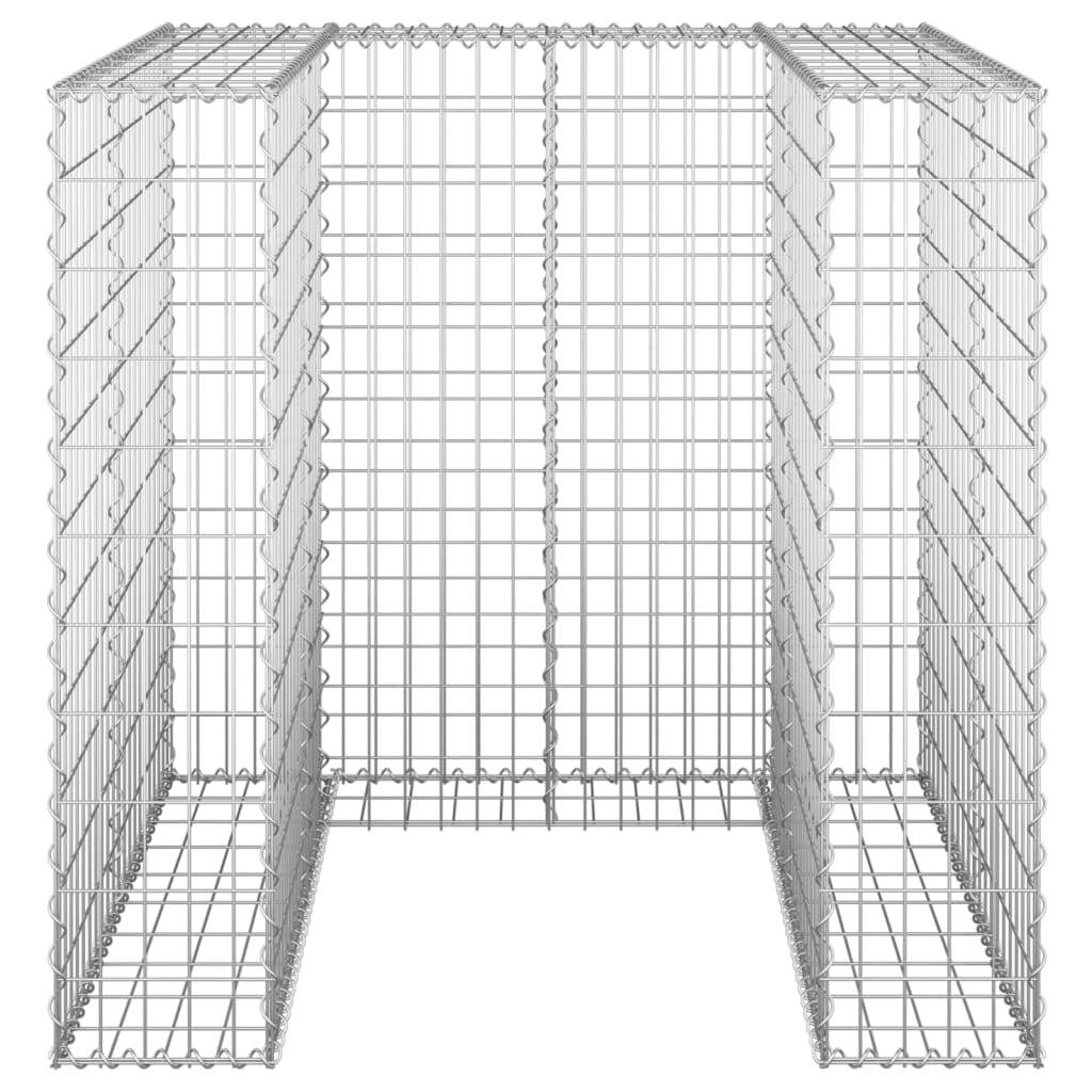 Gabion Wall for Garbage Bin Galvanised Steel 110x100x110 cm