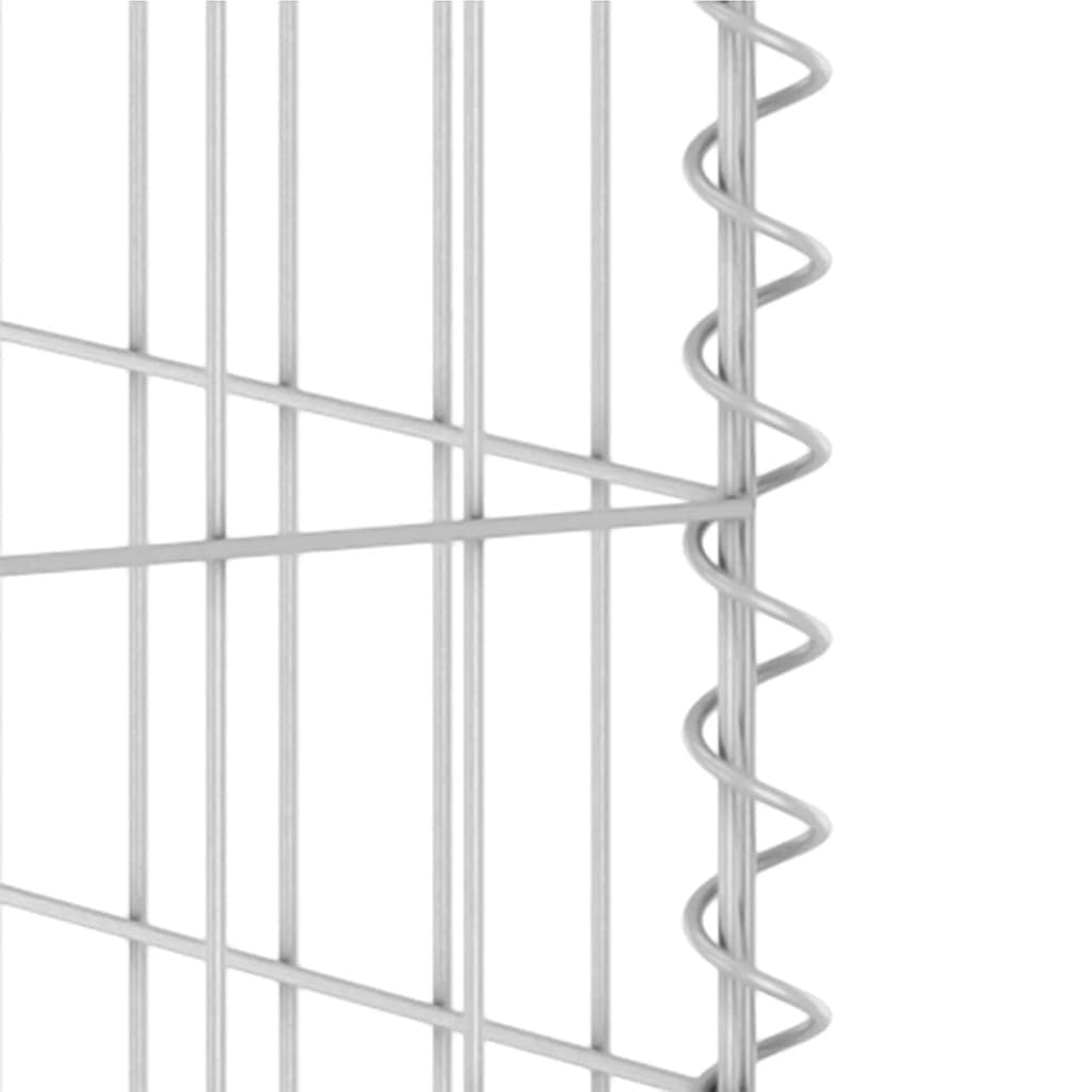 Gabion Wall for Garbage Bins Galvanised Steel 180x100x110 cm