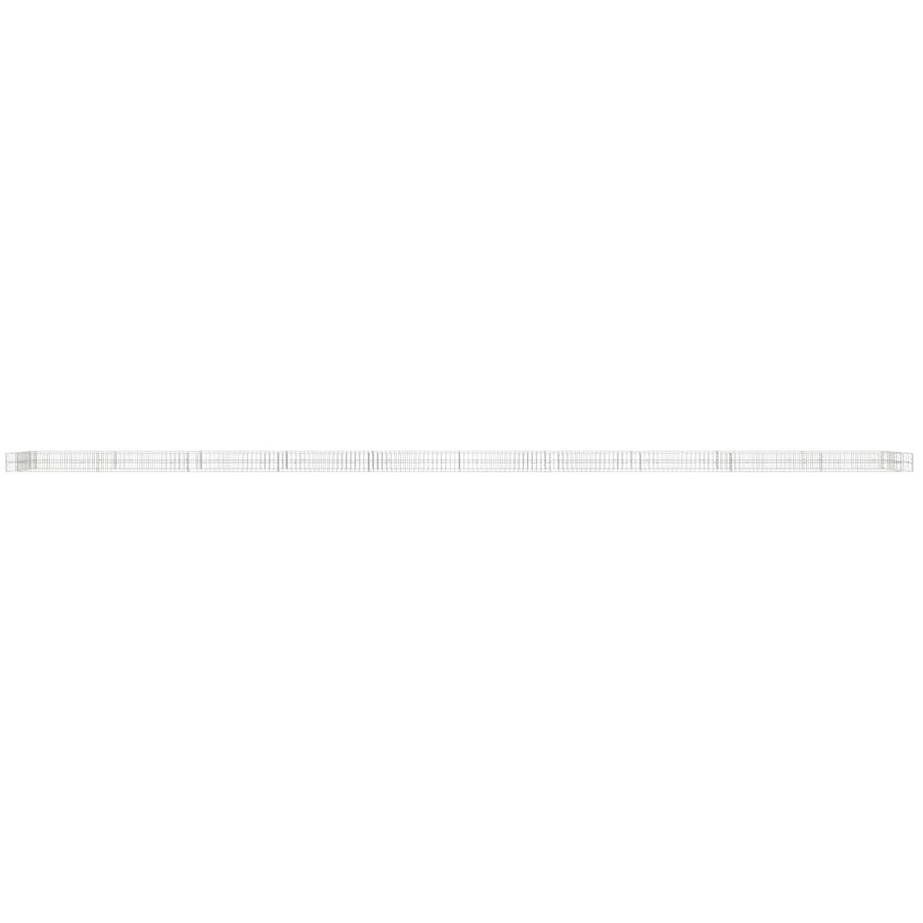 Gabion Raised Bed Galvanised Steel 1000x100x20 cm
