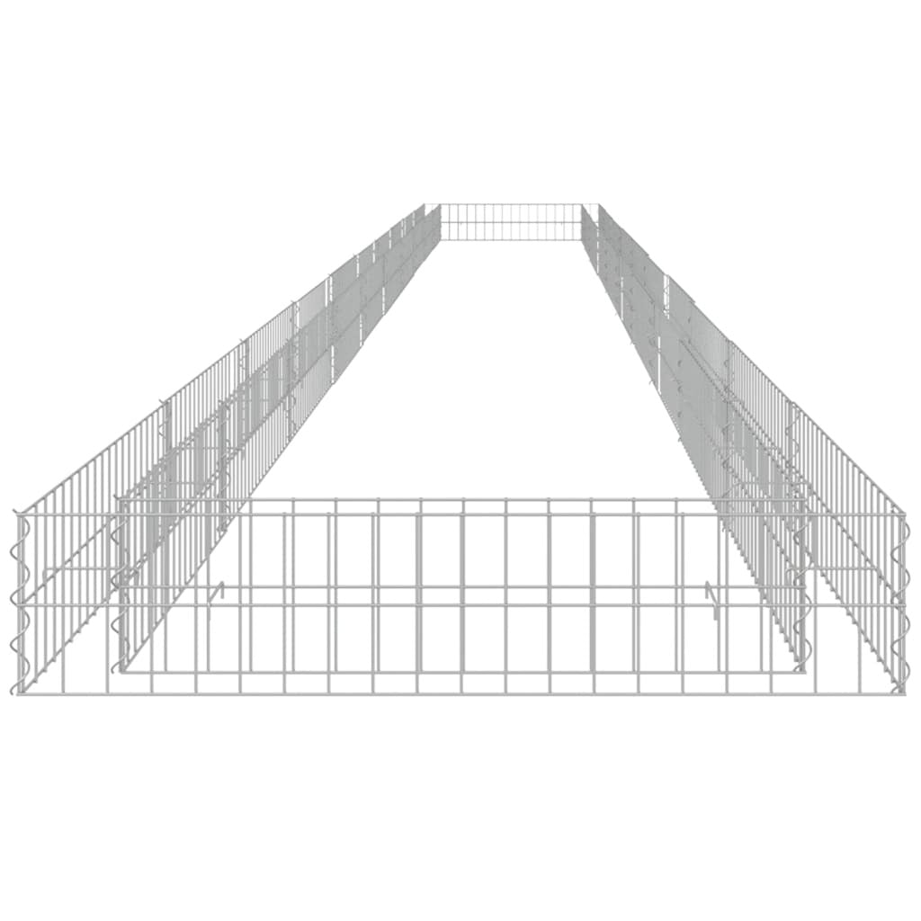 Gabion Raised Bed Galvanised Steel 1000x100x20 cm