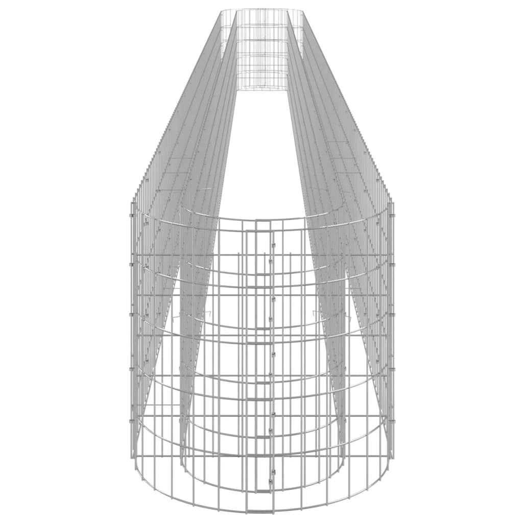 Gabion Raised Bed Galvanised Iron 610x50x50 cm