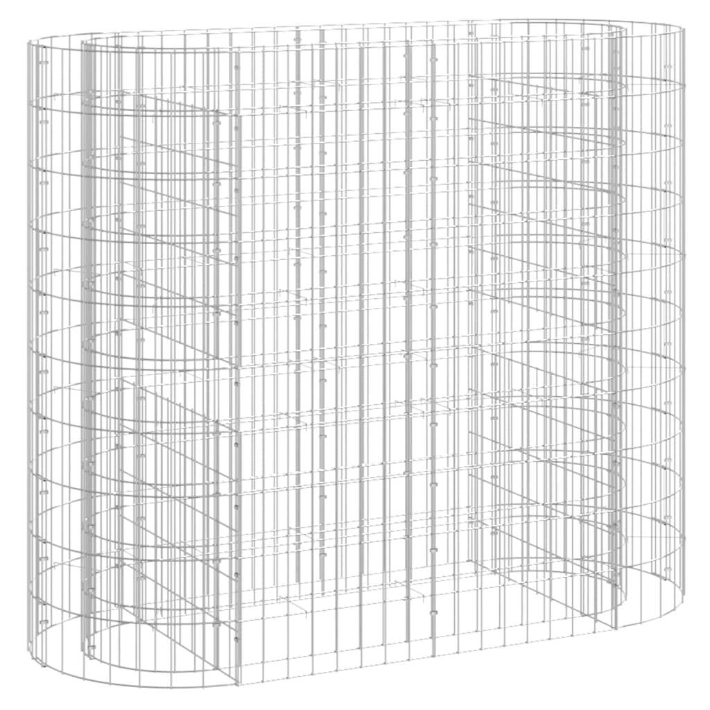 Gabion Raised Bed Galvanised Iron 120x50x100 cm