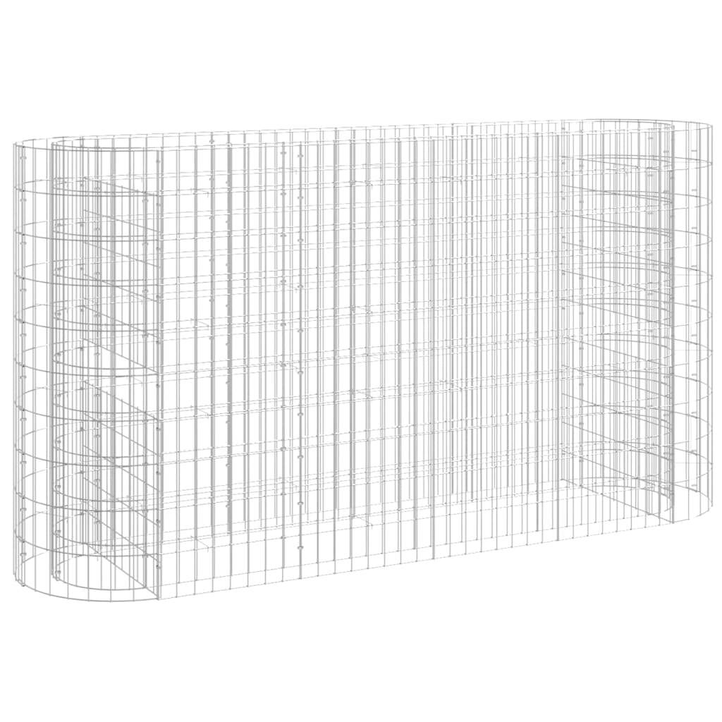 Gabion Raised Bed Galvanised Iron 190x50x100 cm