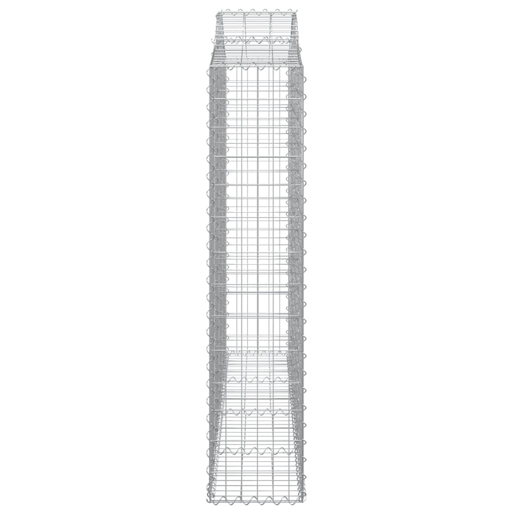 Arched Gabion Basket 200x30x140/160 cm Galvanised Iron