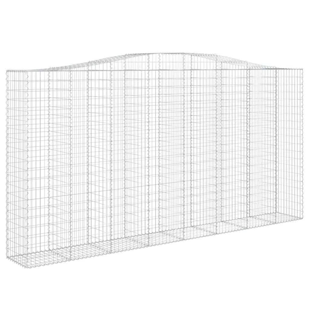 Arched Gabion Basket 400x50x200/220 cm Galvanised Iron
