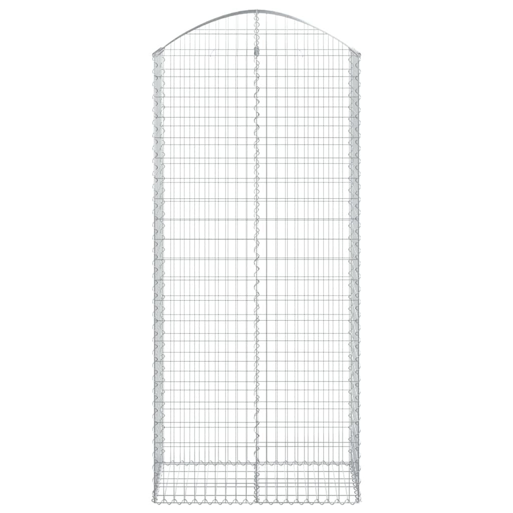 Arched Gabion Basket 100x50x220/240 cm Galvanised Iron