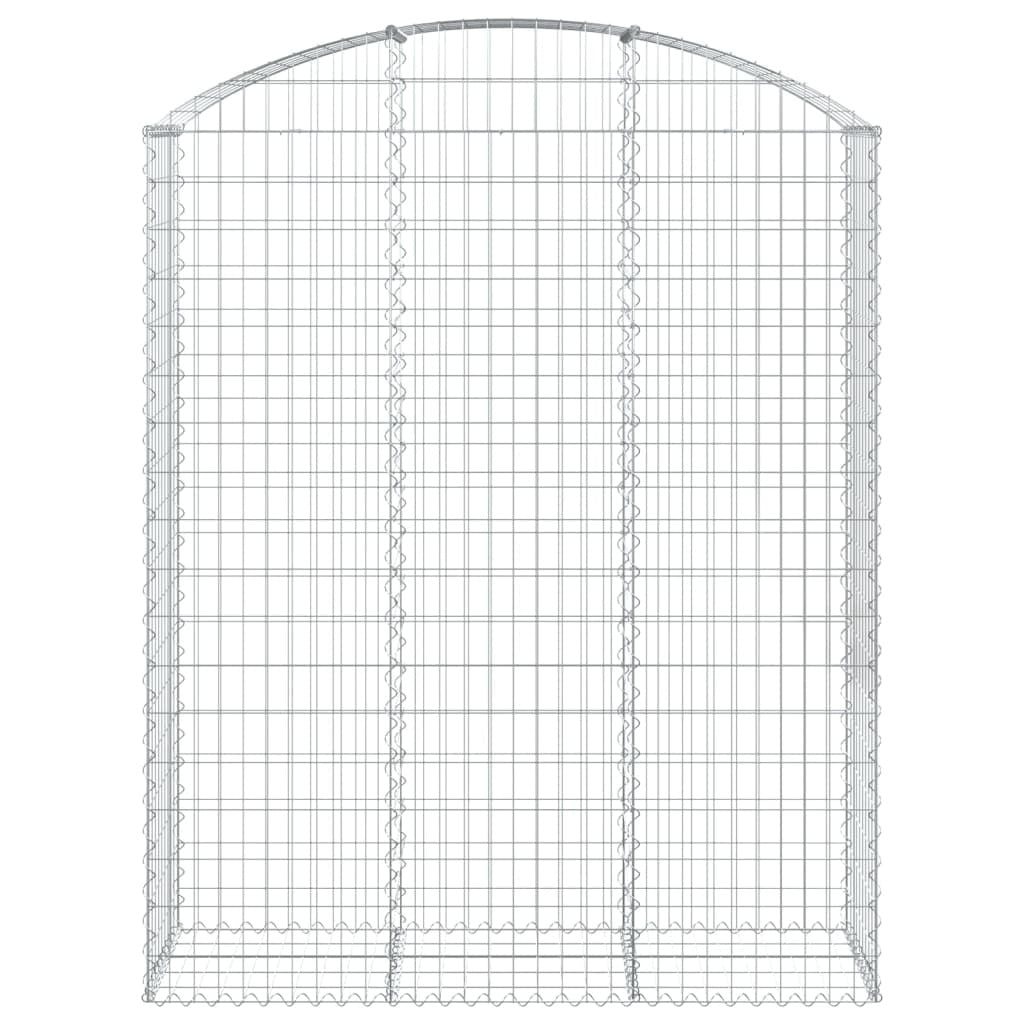 Arched Gabion Basket 150x50x180/200 cm Galvanised Iron