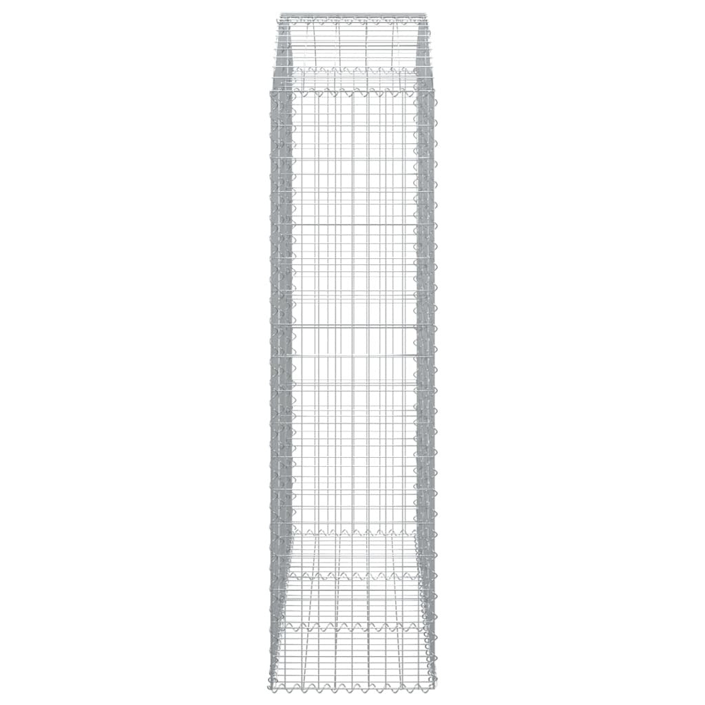 Arched Gabion Basket 150x50x180/200 cm Galvanised Iron