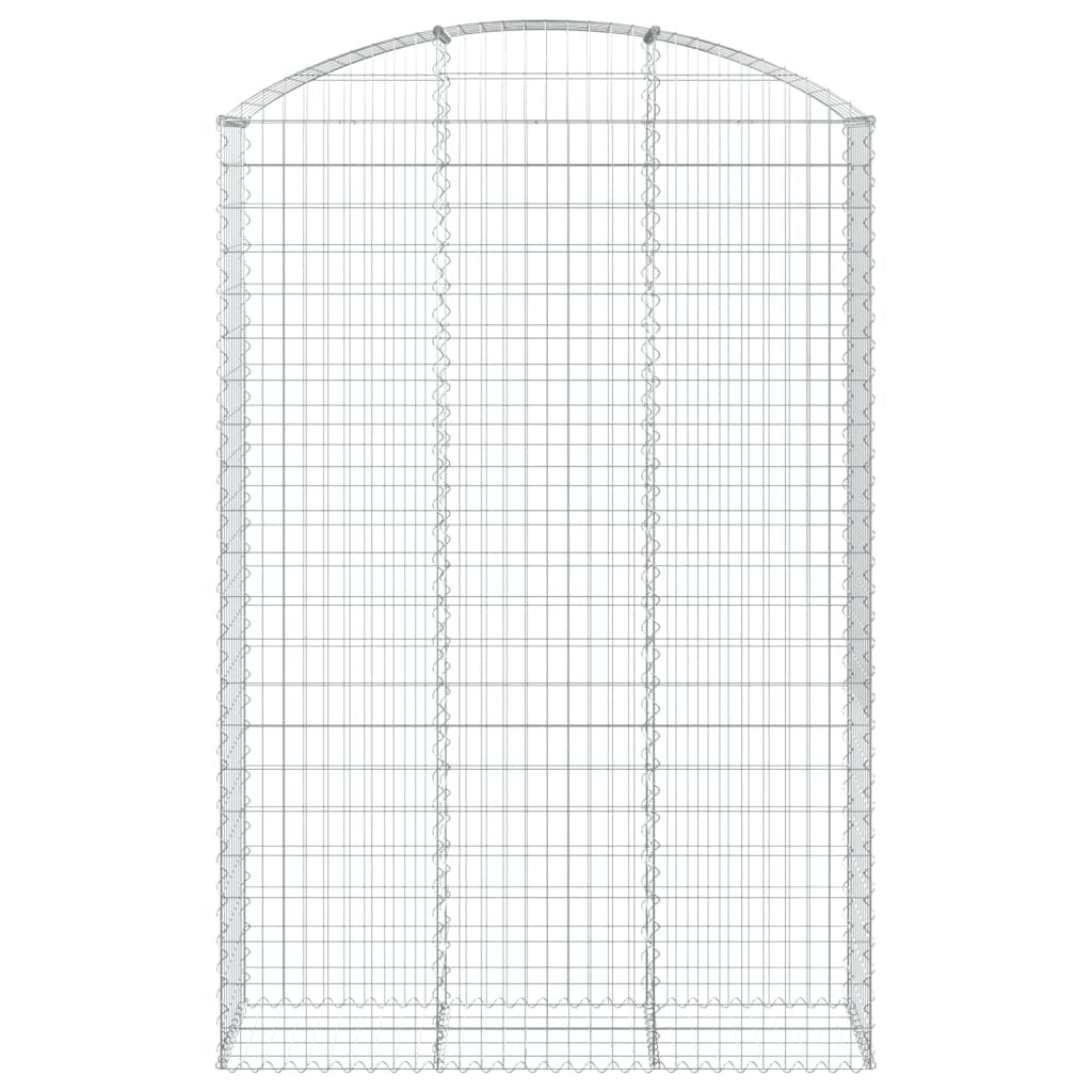 Arched Gabion Basket 150x50x220/240 cm Galvanised Iron