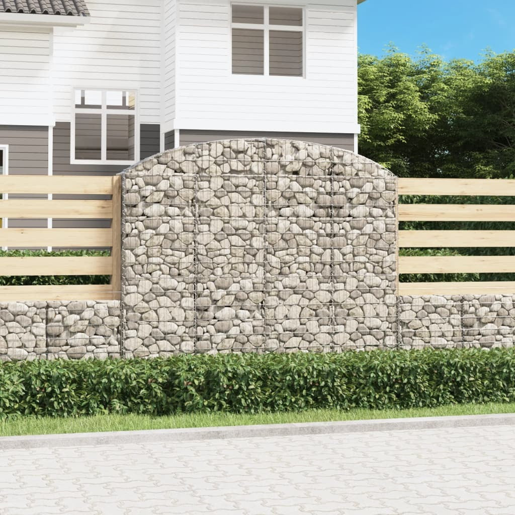 Arched Gabion Basket 200x30x160/180 cm Galvanised Iron