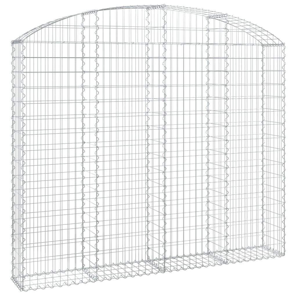 Arched Gabion Basket 200x30x160/180 cm Galvanised Iron