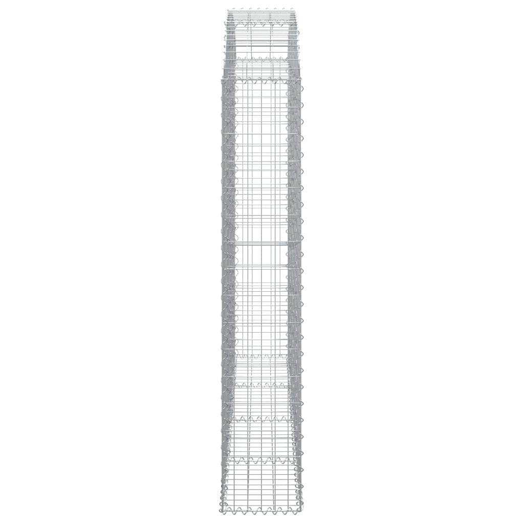Arched Gabion Basket 200x30x160/180 cm Galvanised Iron