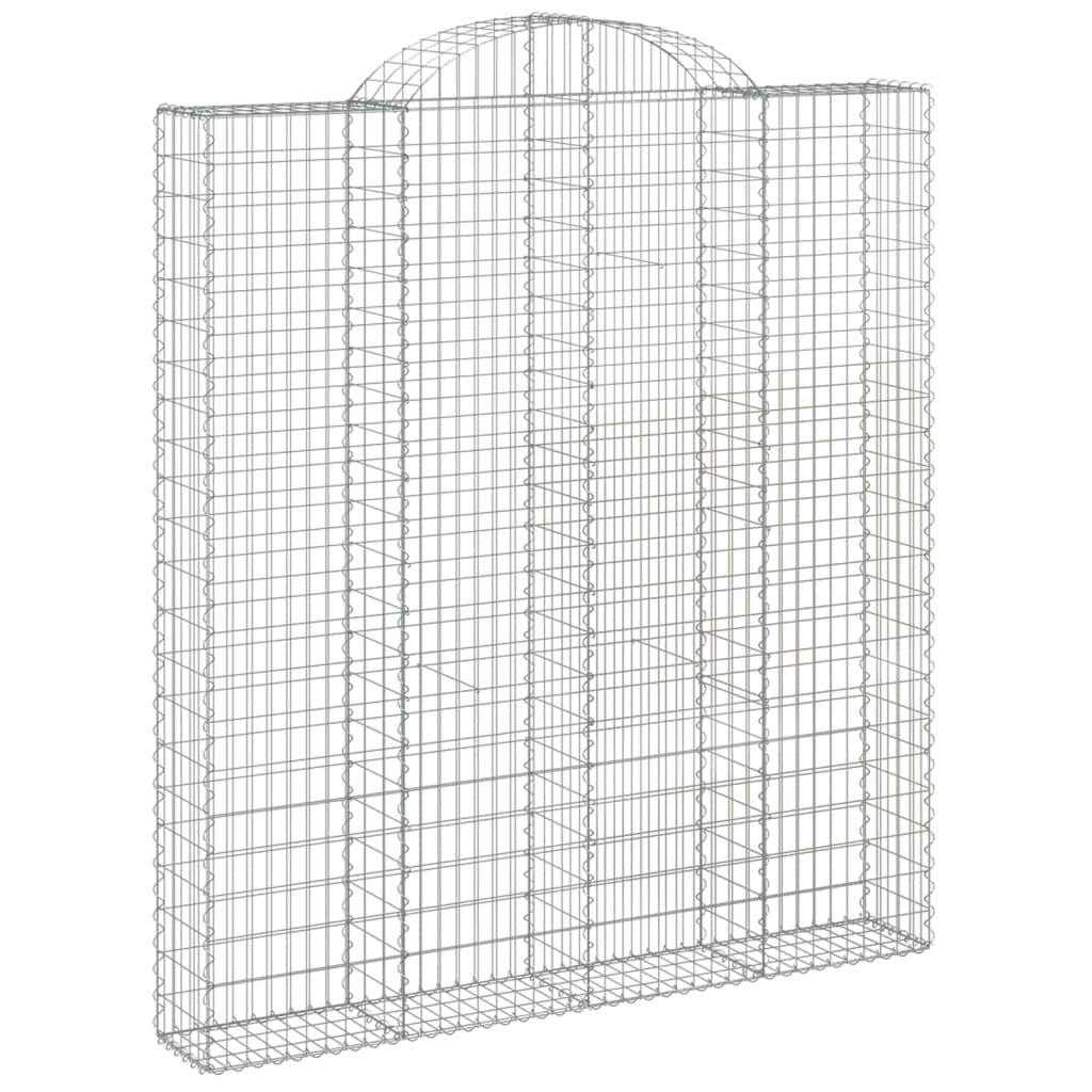 Arched Gabion Basket 200x30x220/240 cm Galvanised Iron
