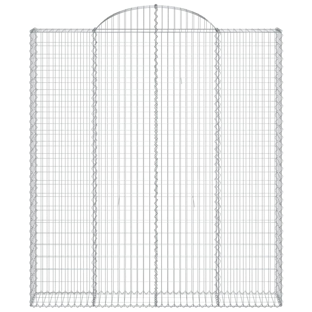 Arched Gabion Basket 200x30x220/240 cm Galvanised Iron