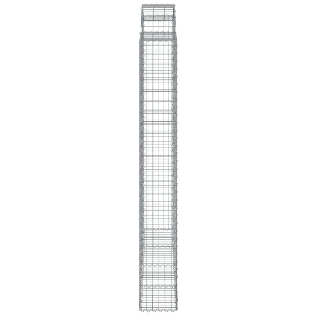 Arched Gabion Basket 200x30x220/240 cm Galvanised Iron