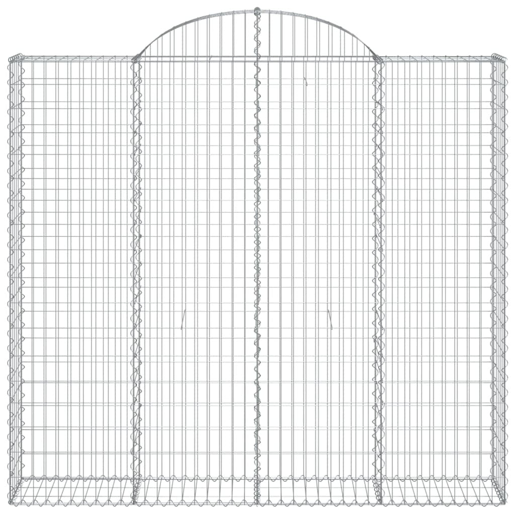 Arched Gabion Basket 200x50x180/200 cm Galvanised Iron