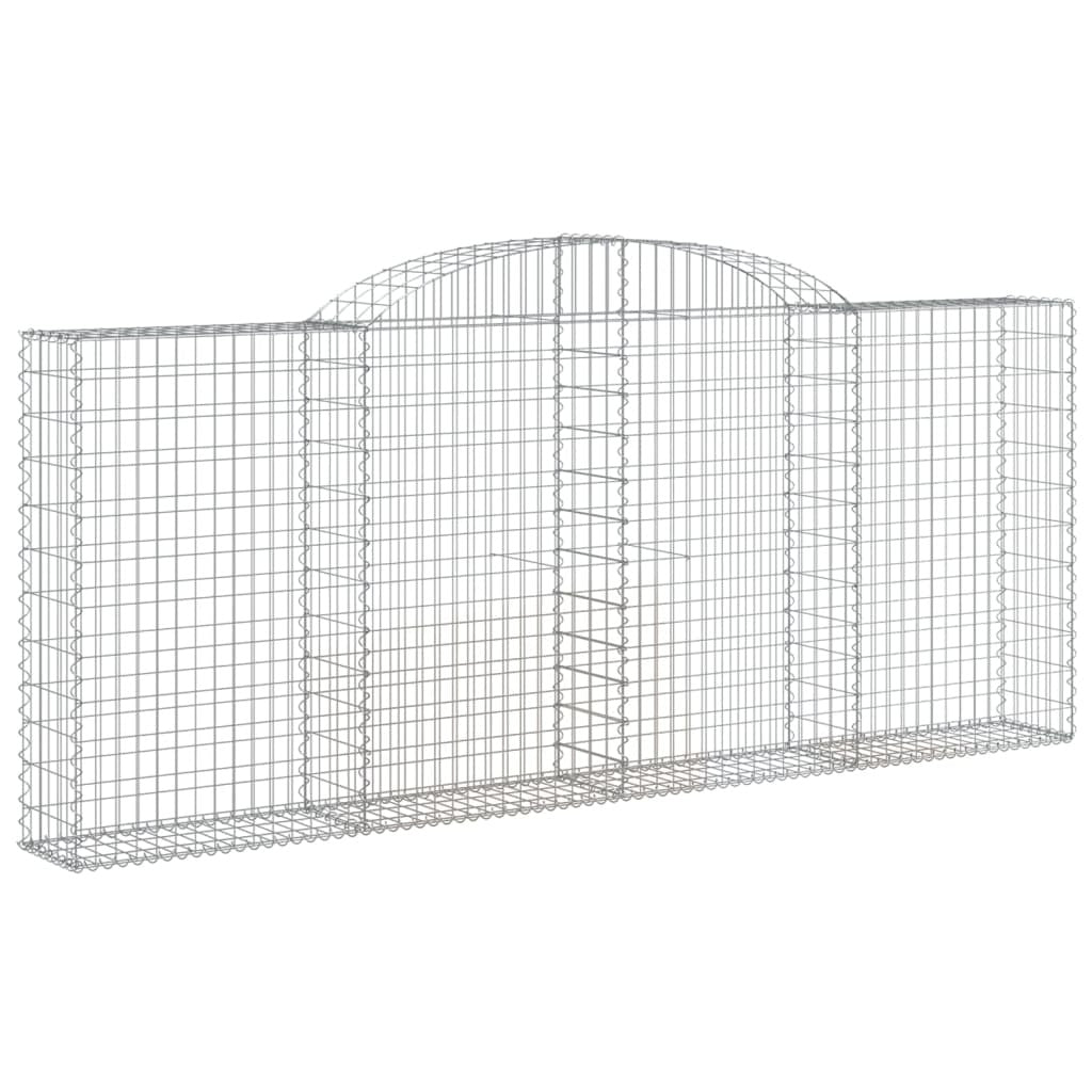 Arched Gabion Basket 300x30x120/140 cm Galvanised Iron