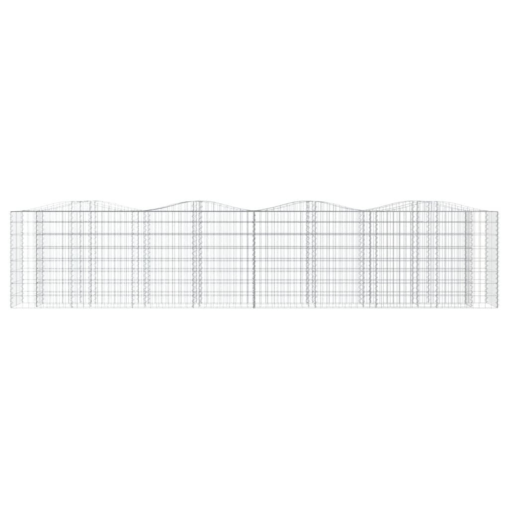 Arched Gabion Raised Bed 400x50x100 cm Galvanised Iron