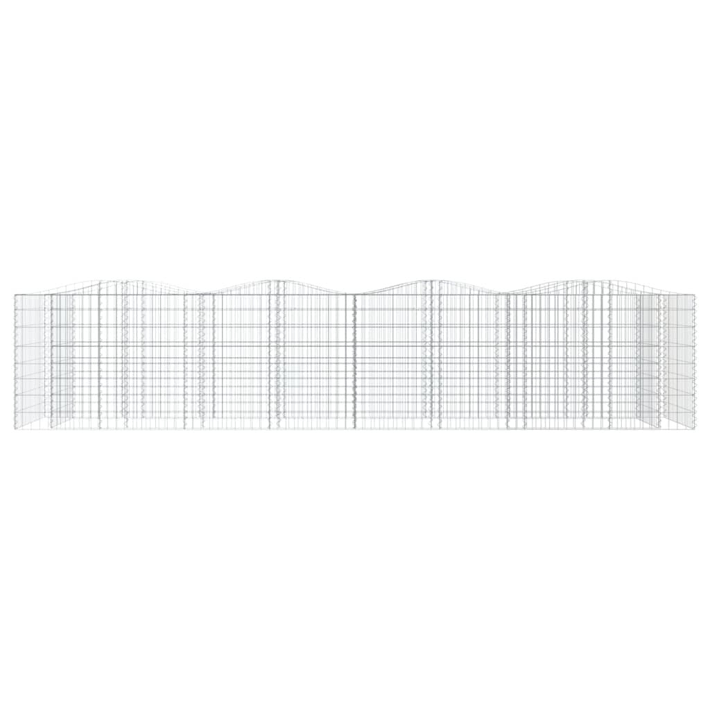 Arched Gabion Raised Bed 400x100x100 cm Galvanised Iron