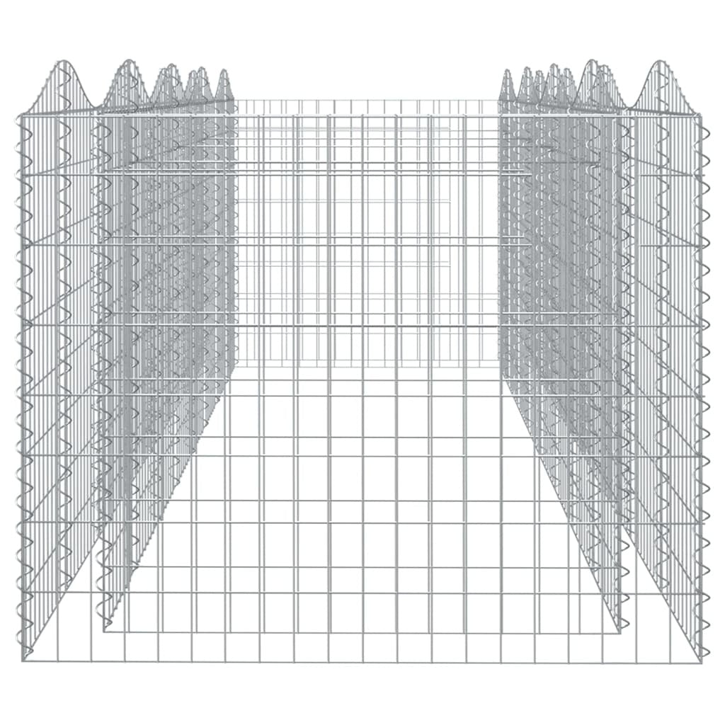 Arched Gabion Raised Bed 400x100x100 cm Galvanised Iron