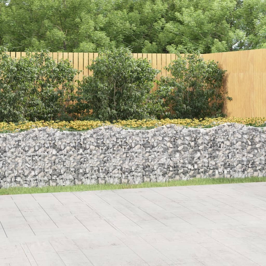 Arched Gabion Raised Bed 800x100x100 cm Galvanised Iron