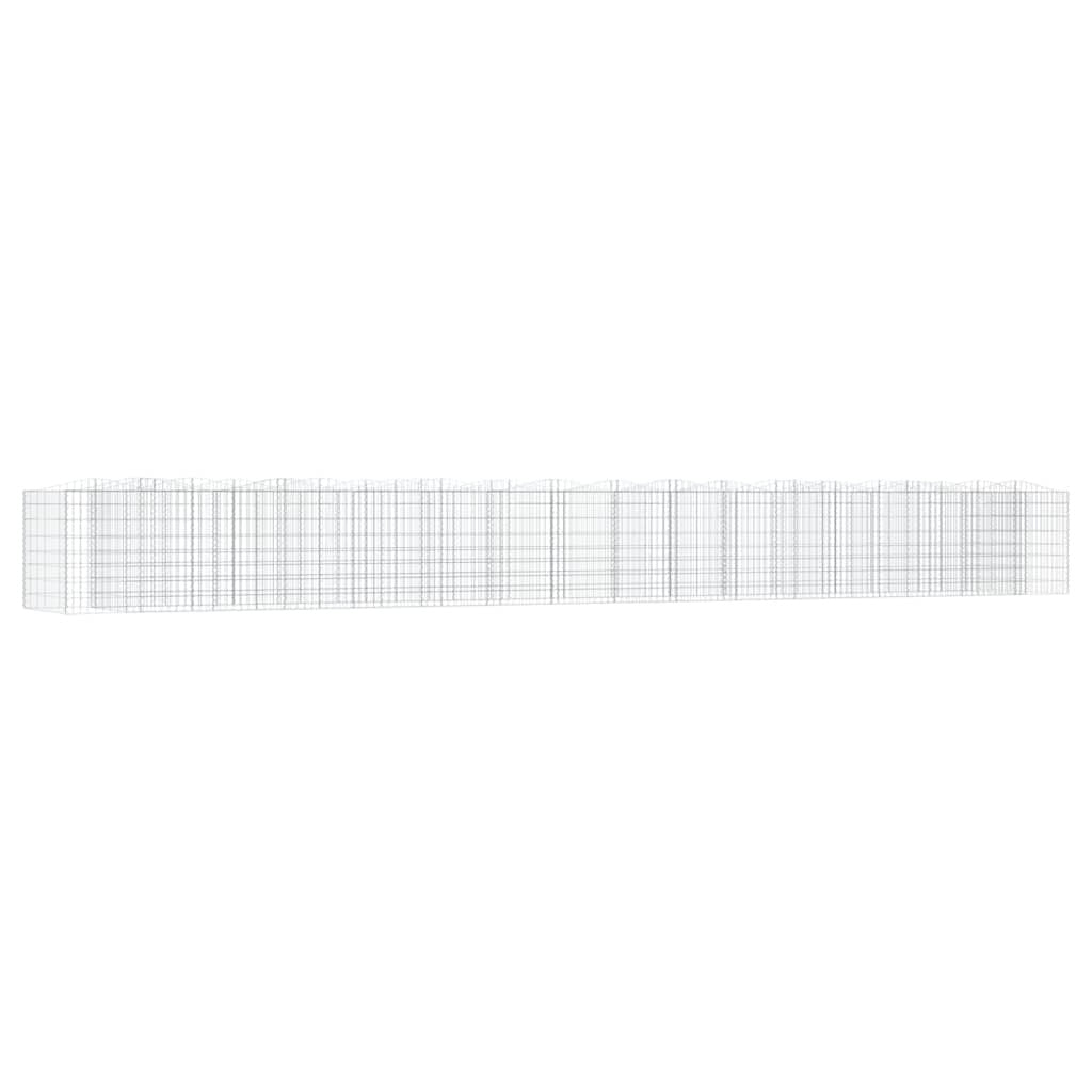 Arched Gabion Raised Bed 800x100x100 cm Galvanised Iron