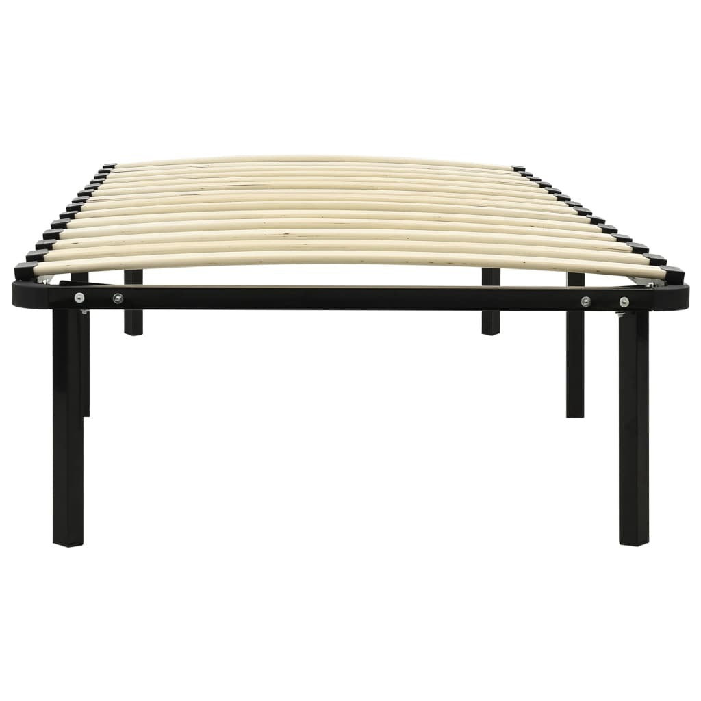 Bed Frame without Mattress Black Metal 100x200 cm