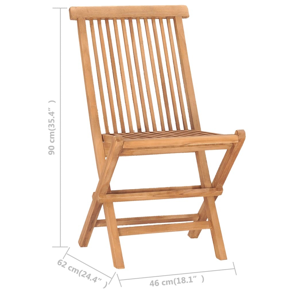 9 Piece Folding Outdoor Dining Set Solid Teak Wood