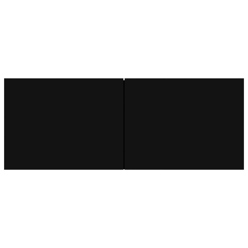 TV Cabinets 3 pcs Black Engineered Wood