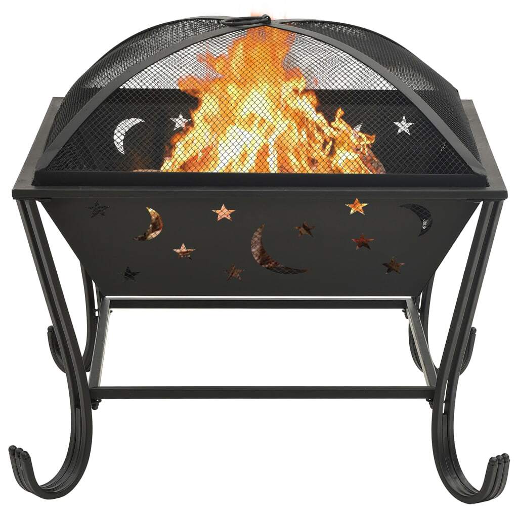 Fire Pit with Poker 62 cm XXL Steel