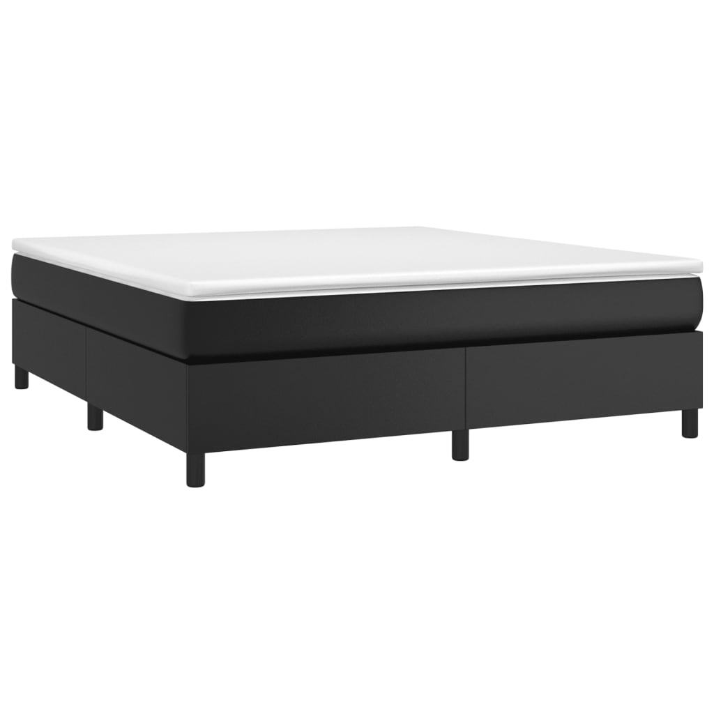 Bed Frame without Mattress Black Super King Faux Leather (UK/IE/FI/NO only)