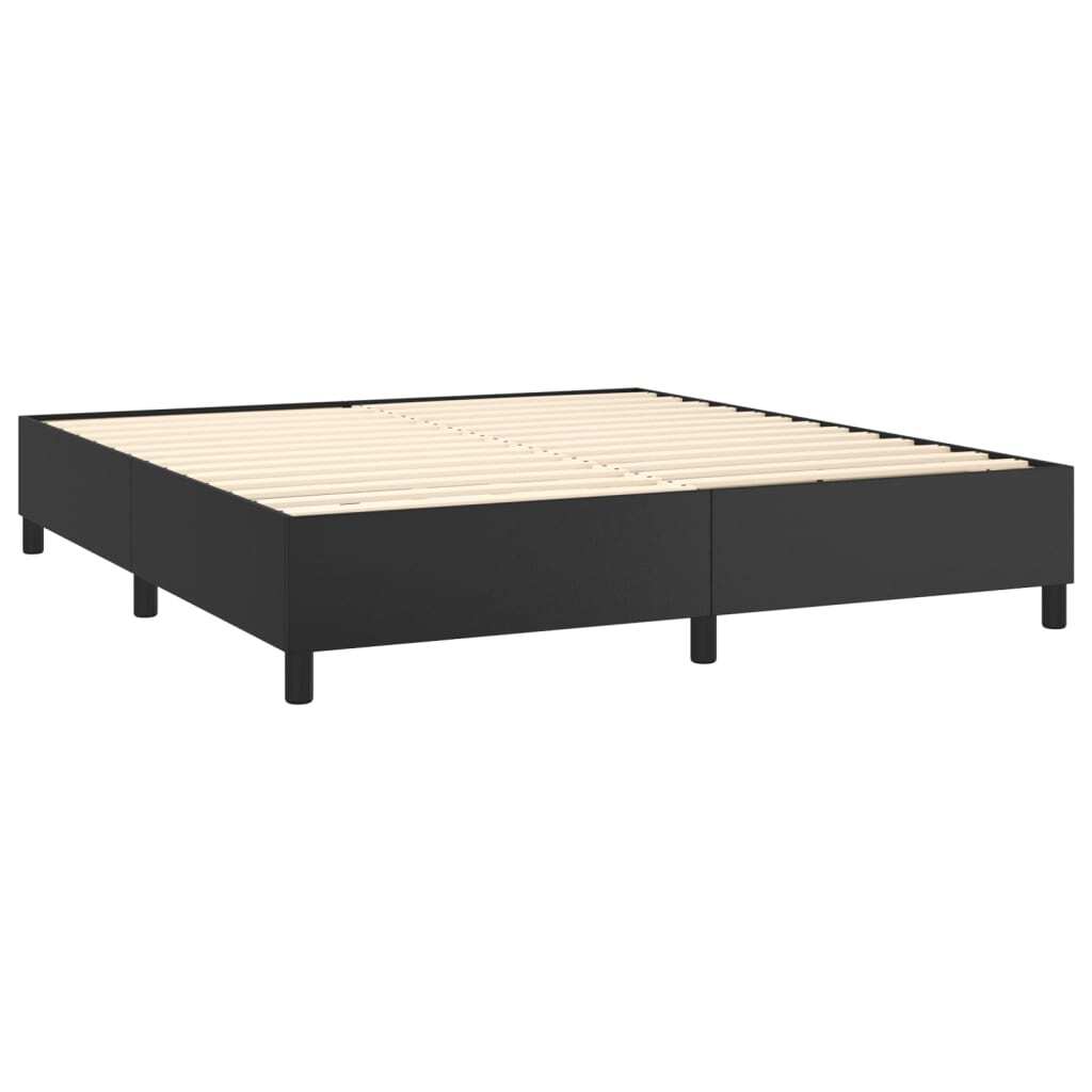 Bed Frame without Mattress Black Super King Faux Leather (UK/IE/FI/NO only)