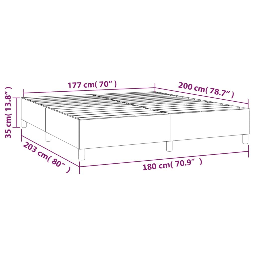 Bed Frame without Mattress Black Super King Faux Leather (UK/IE/FI/NO only)