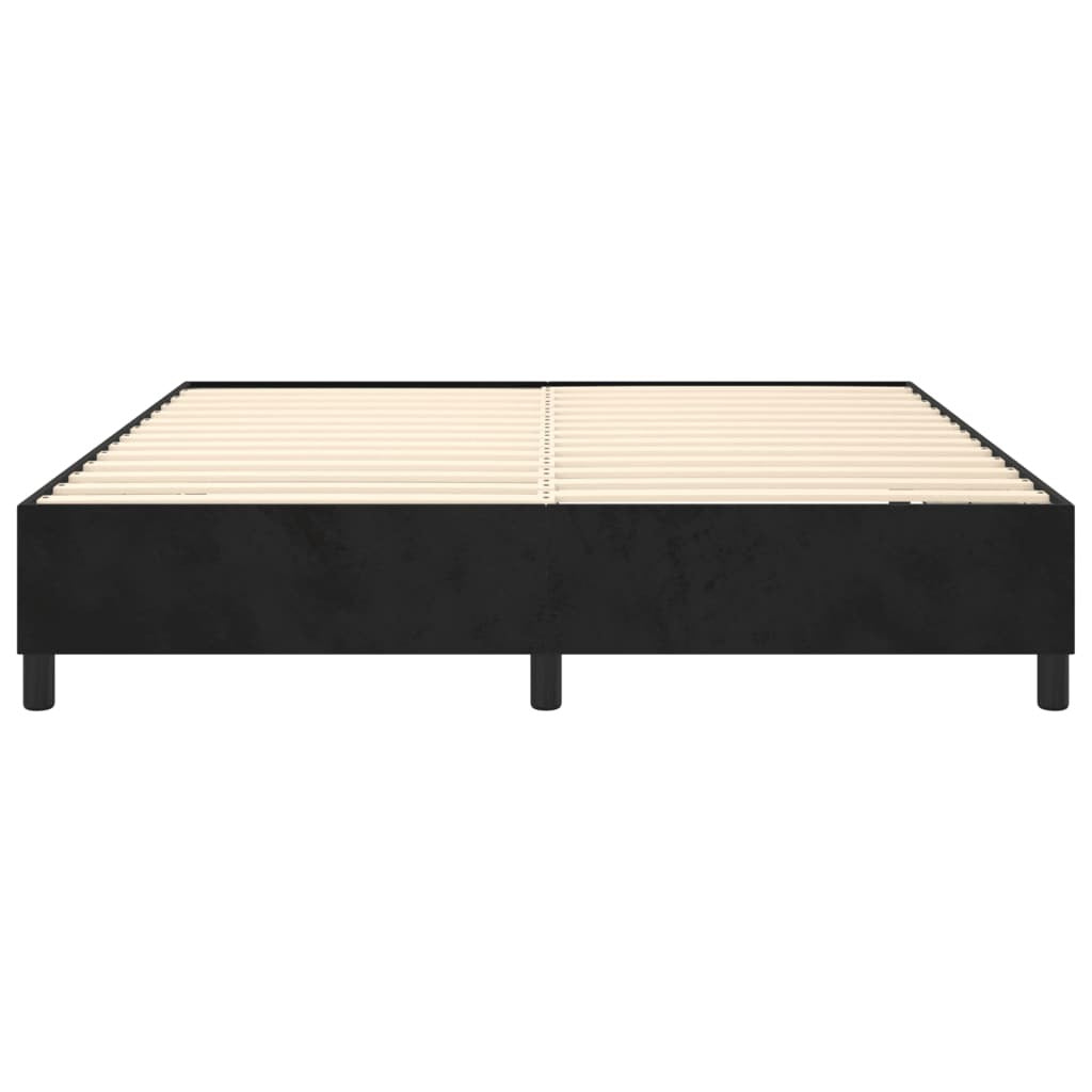 Bed Frame without Mattress Black Super King Velvet (UK/IE/FI/NO only)