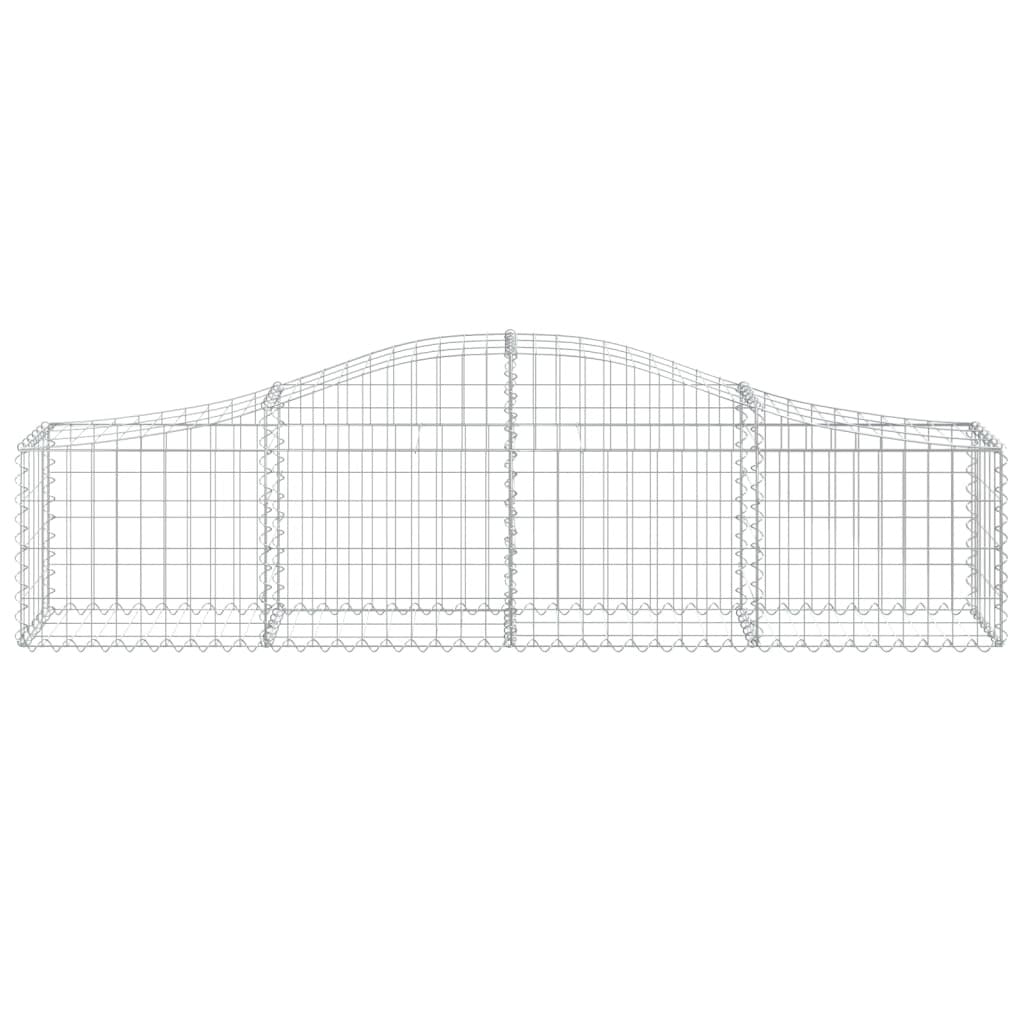 Arched Gabion Baskets 7 pcs 200x30x40/60 cm Galvanised Iron