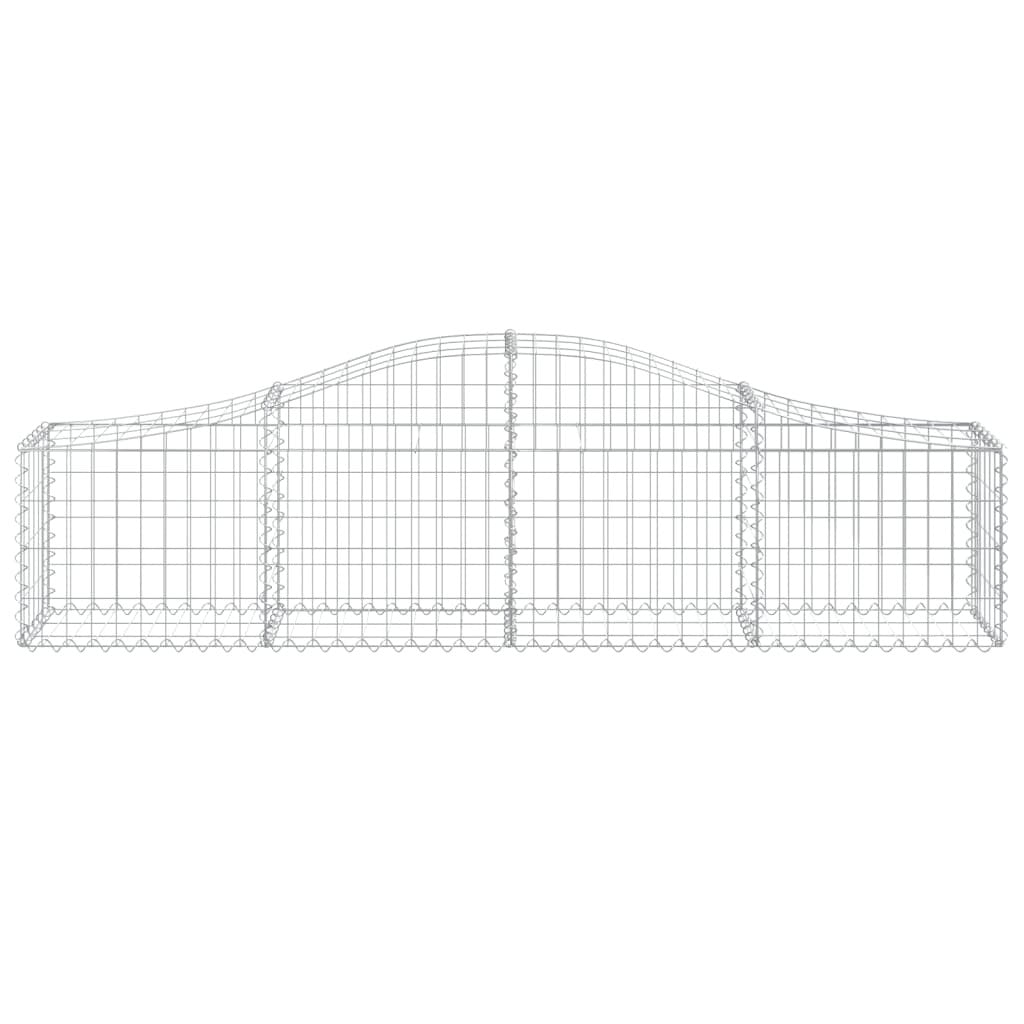 Arched Gabion Baskets 10 pcs 200x30x40/60 cm Galvanised Iron