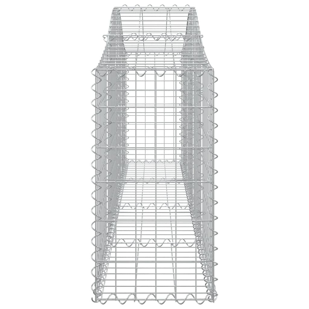 Arched Gabion Baskets 3 pcs 200x30x60/80 cm Galvanised Iron