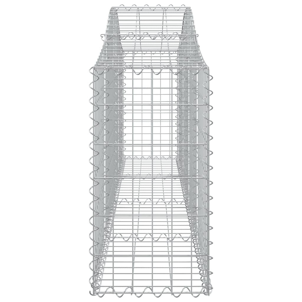 Arched Gabion Baskets 4 pcs 200x30x60/80 cm Galvanised Iron
