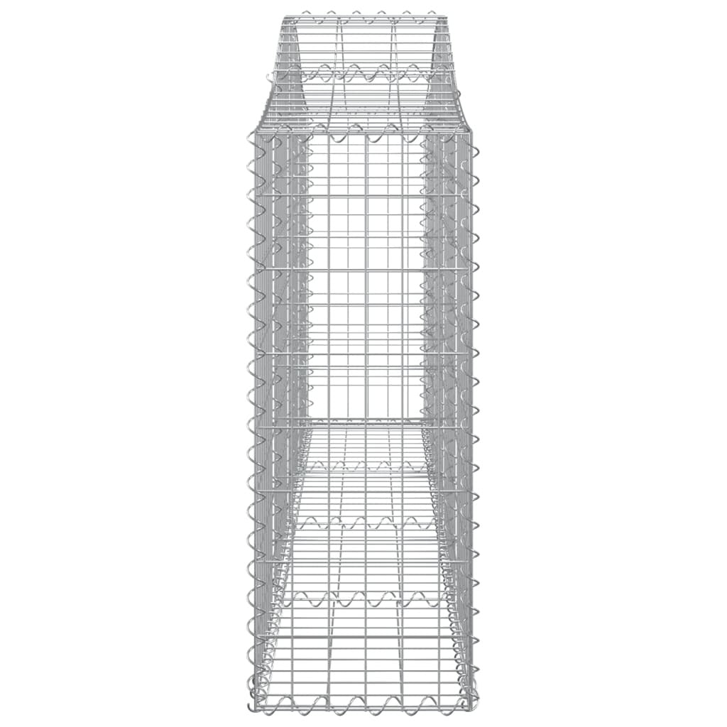 Arched Gabion Baskets 7 pcs 200x30x80/100 cm Galvanised Iron