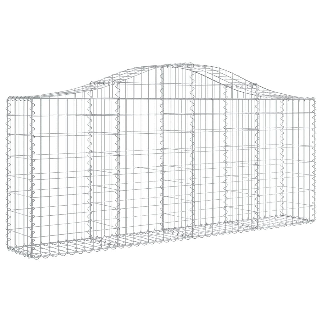 Arched Gabion Baskets 12 pcs 200x30x80/100 cm Galvanised Iron