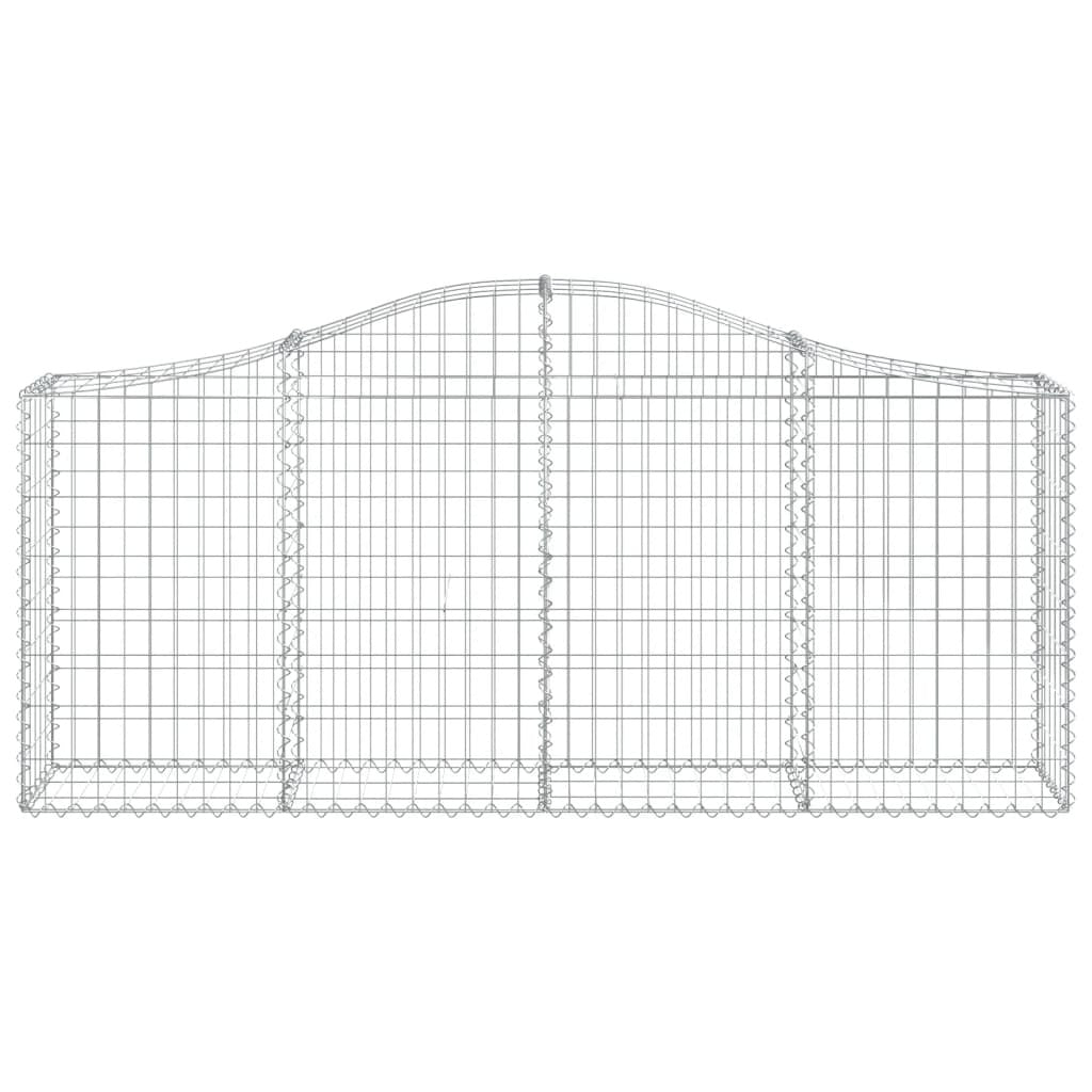 Arched Gabion Baskets 12 pcs 200x30x80/100 cm Galvanised Iron