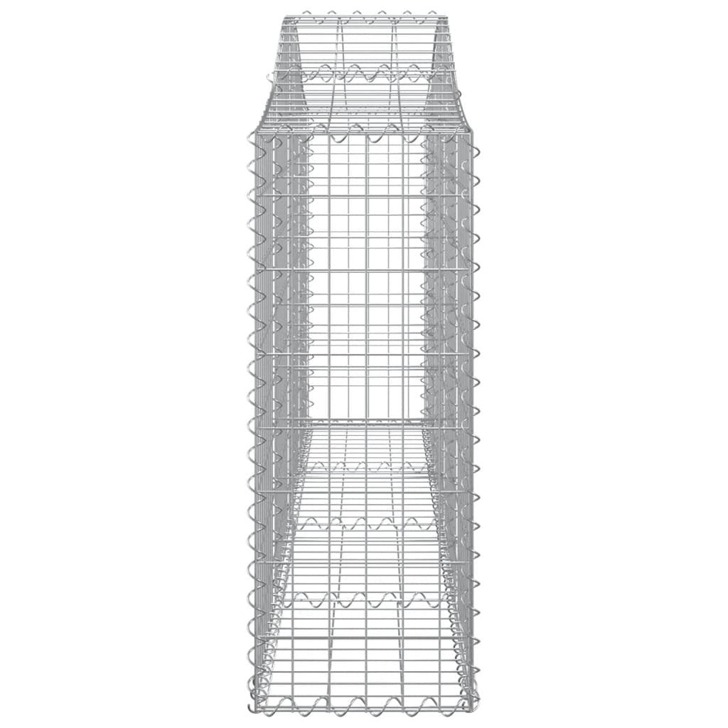 Arched Gabion Baskets 20 pcs 200x30x80/100 cm Galvanised Iron