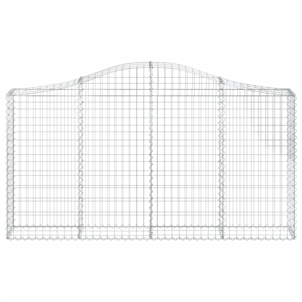 Arched Gabion Baskets 7 pcs 200x30x100/120 cm Galvanised Iron